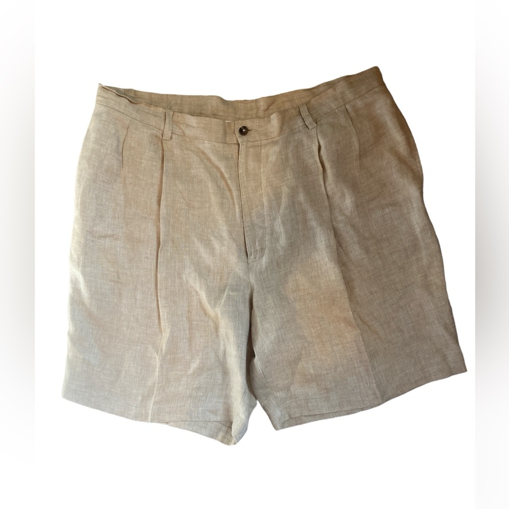Men’s linen size 40 golf dress shorts linen European fabric…Turnbury big m…
